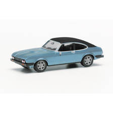 HERPA 1:87 - Ford Capri II with vinyl roof, miami blue metallic