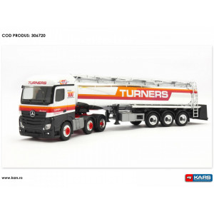 HERPA 1:87 - Mercedes-Benz Actros Streamspace chromed tank semitrailer "Turners" (GB)