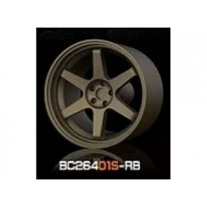 MOT HOBBY 1:64 - ABS WHEEL & RIM SET, BRONZE (401S-RB)