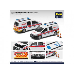 ERA 1:64 - VOLKSWAGEN CADDY MAXI *H.K. POLICE AM7114*, WHITE/RED