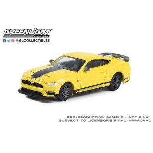 GREENLIGHT 1:64 - FORD MUSTANG MACH 1 2021 *MUSCLE SERIES 27*, GRABBER YELLOW