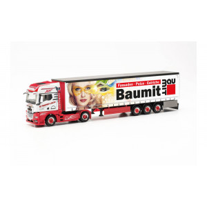 HERPA 1:87 - MAN TGX GX curtain canvas semitrailer "TLP/baumit" (Austria/Aspang)