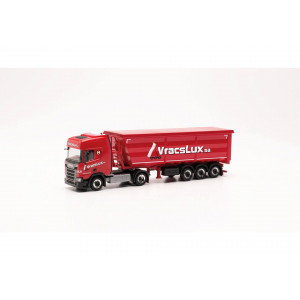 HERPA 1:87 - Scania CR 20 HD steel dump semitrailer "Vracslux" (Luxemburg/Perle)