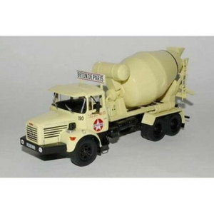 MAGAZINE MODELS 1:43 - BERLIET PMH 12 6X4 1969 CEMENT MIXER *BETON DE PARIS*, YELLOW