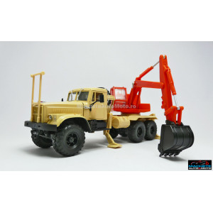 MAGAZINE MODELS 1:43 - KRAZ 255B AO-4421A, BEIGE/RED