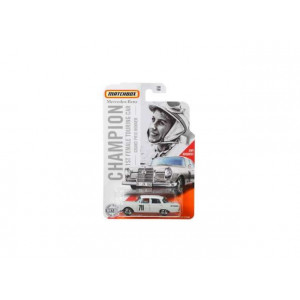 MATCHBOX 1:64 - MERCEDES-BENZ 220S #711 EWY ROSQVIST. 1ST FEMALE TOURING CAR GRAND PRIX WINNER, CREME