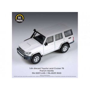 PARA64 1:64 - TOYOTA LAND CRUISER LC76 *LEFT HAND DRIVE*, FRENCH VANILLA