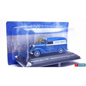 ATLAS 1:43 - Mercedes Benz 170D JUAN MANUEL FANGIO 1954 - SERVICE VEHICLES, albastru/alb