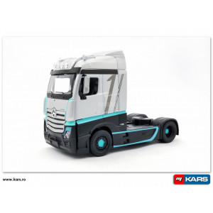 BBURAGO 1:43 - MERCEDES BENZ ACTROS GIGASPACE, BLACK/SILVER