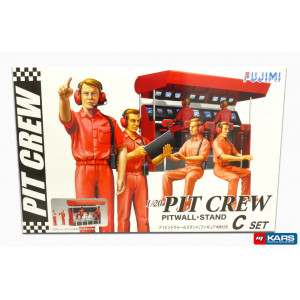 FUJIMI 1:20 - F1 PITWALL STAND, PLASTIC MODELKIT - SET C