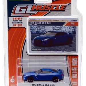 GREENLIGHT 1:64 - NISSAN GT-R R35 2014, 'MUSCLE SERIES 17', BLUE