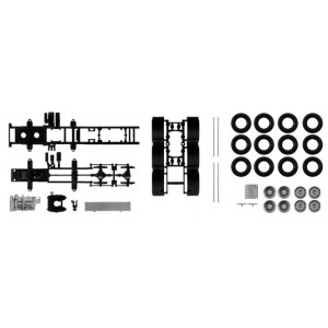 HERPA 1:87 - Chassis for 4-axle Volvo heavy duty rigid tractor Content: 2 pcs.