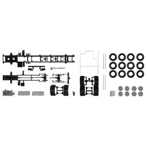 HERPA 1:87 - Chassis Volvo 4-achs LKW with side skirting (Content: 2 pieces)
