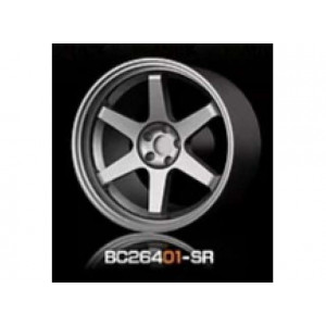 MOT HOBBY 1:64 - ABS WHEEL & RIM SET, SILVER - 26401-SR