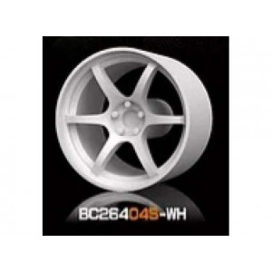 MOT HOBBY 1:64 - ABS WHEEL & RIM SET, WHITE (404S-WH)