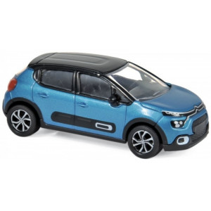 NOREV 1:64 - CITROEN C3 2020, BLUE/BLACK