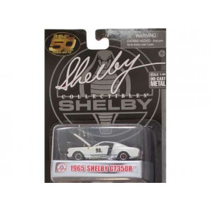 SHELBY COLLECTIBLES 1:64 - SHELBY GT350R 1965 #98, WHITE/BLUE STRIPES