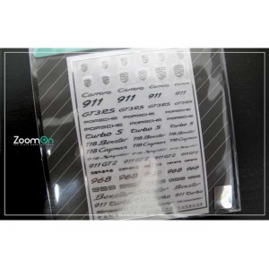 ZOOM ON 1:1 - PORSCHE LOGO METAL STICKERS