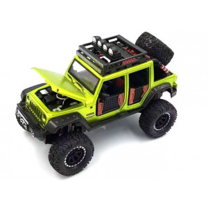 GOLDEN WHEEL 1:24 - JEEP OFF ROAD 4X4 WITH LIGHT & SOUND, YELLOW