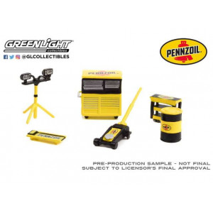 GREENLIGHT 1:64 - PENNZOIL *SHOP TOOL ACCESSORIES SERIES 5*, YELLOW/BLACK