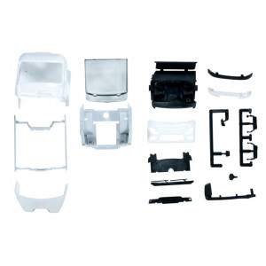 HERPA 1:87 - Mercedes-Benz Actros Streamspace 2.3 drivers cab with deflector chassis fairing Content: 2 pcs.