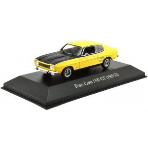 MAGAZINE MODELS 1:43 - FORD CAPRI 1700 GT 1969-72 - YELLOW/BLACK GERMAN CAR COLLECTION