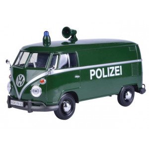 MOTORMAX 1:24 - VOLKSWAGEN TYPE 2 (T1) DELIVERY VAN *POLIZEI*, GREEN