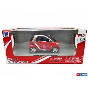 NEW RAY 1:24 - SMART FORTWO II SERIE 2007 RED
