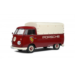 SOLIDO 1:18 - VOLKSWAGEN T1 PICK UP PORSCHE SERVICE 1950 RED