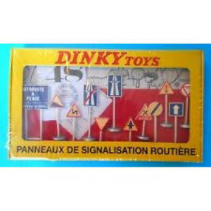 DINKY TOYS 1:43 - BAANVERKEERSBORDEN (PANNEAUX DE SIGNALISATION ROUTIÈRE), ROAD SIGNS #593
