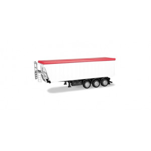 HERPA 1:87 - Dump trailer, white with red tarp