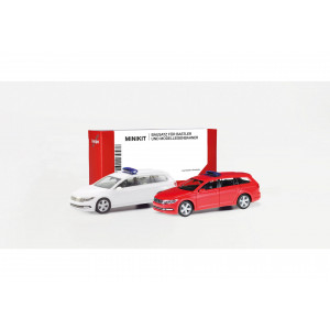 HERPA (MINIKIT) 1:87 - 2 x VW Passat Variant with lightbar system