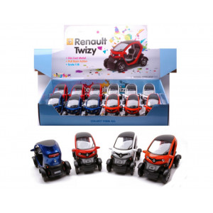 KINSMART 1:18 - RENAULT TWIZY COL.ASS.CM 12 - 1 BUCATA