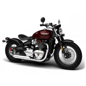 BBURAGO 1:18 - TRIUMPH BONNEVILLE BOBBER, DARK RED/BLACK