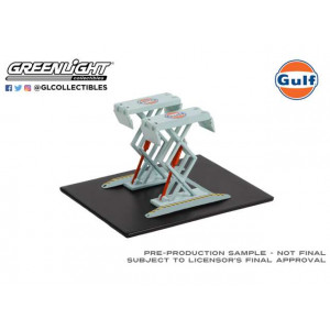 GREENLIGHT 1:64 - GULF OIL, AUTO BODY SHOP, *AUTOMOTIVE DOUBLE SCISSOR LIFTS SERIES 1*