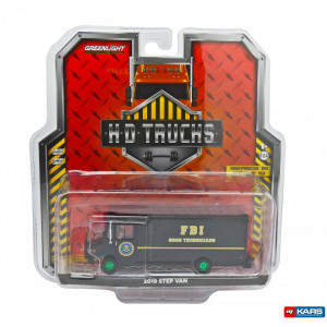 GREENLIGHT 1:64 - INTERNATIONAL STEP VAN 2019 FBI BOMB TECHNICIANS *H.D. TRUCK SERIES 19*, BROWN/YELLOW