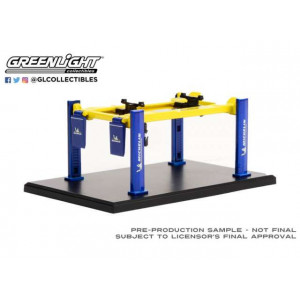 GREENLIGHT 1:64 - MICHELIN TIRES *FOUR-POST LIFT SERIES 3*, BLUE/YELLOW