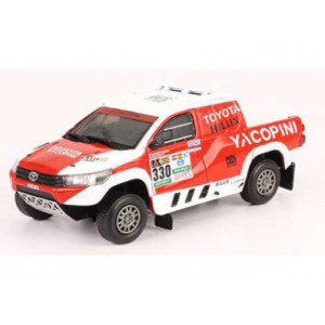 MAGAZINE MODELS 1:43 - TOYOTA HILUX 2017 #330 ALEJANDRO YACOPINI ARGENTINA, WHITE/RED
