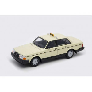 WELLY 1:24 - VOLVO 240 GL 1986 TAXI GERMANY, CREAM-YELLOW