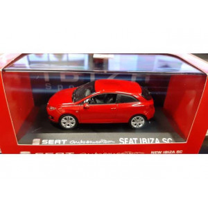 DEALER MODEL 1:43 - SEAT IBIZA SC 2013 *IN SEAT DEALER PACKAGING*, RED
