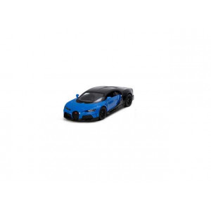 KINSMART 1:36 - BUGATTI CHIRON SUPERSPORT, BLUE/BLACK IN WINDOW BOX
