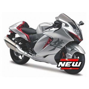 MAISTO 1:12 - SUZUKI HAYABUSA 2021, SILVER/RED/BLACK