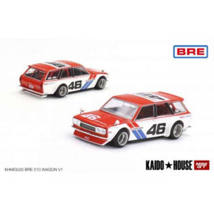 MINI GT 1:64 - DATSUN 510 WAGON BRE V1 KAIDO, WHITE/RED