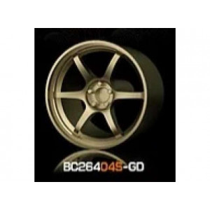MOT HOBBY 1:64 - ABS WHEEL & RIM SET, GOLD (404S-GD)