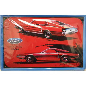 TAC SIGNS 1:1 - FORD MUSTANG 1964 *THE ORGINAL*, RED/BLUE (30 X 20 CM)