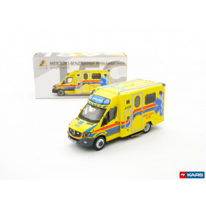 TINY TOYS 1:76 - MERCEDES-BENZ SPRINTER FL HKFSD AMBULANCE, YELLOW/RED/BLUE #159