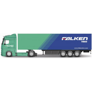 BBURAGO 1:43 - MERCEDES BENZ ACTROS GIGASPACE STREET FIRE HAULER, BLUE/TURQUOISE