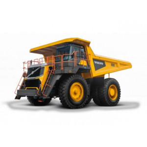 BBURAGO 1:50 - VOLVO R1000E MULDENKIPER, YELLOW/GREY