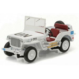 GREENLIGHT 1:43 - JEEP WILLYS MB UNITED NATION, WHITE