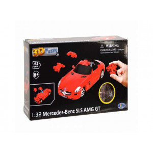 HAPPY WELL 1:32 - MERCEDES BENZ SLS AMG GT 3D PUZZLE 62PCS, RED
